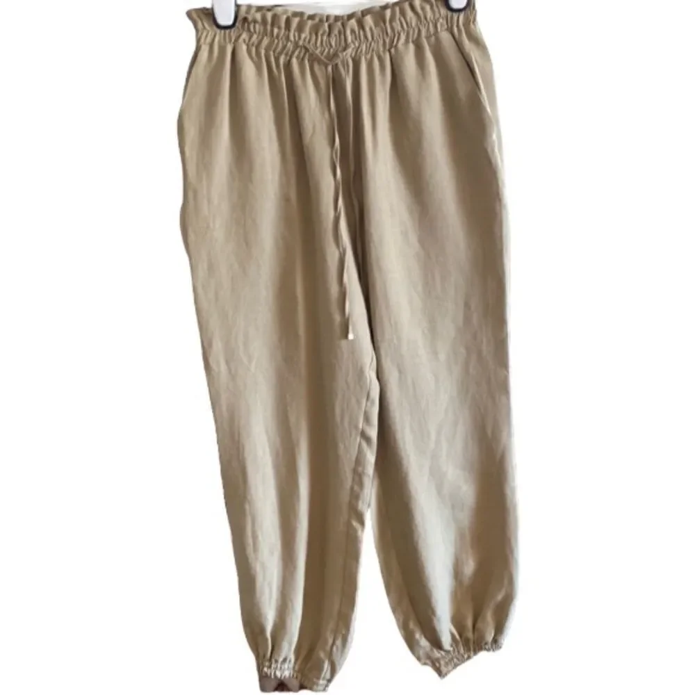 ✨ Zara Linen Blend Paperbag Jogger Pants✨